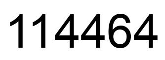 Número 114464 imagen negro