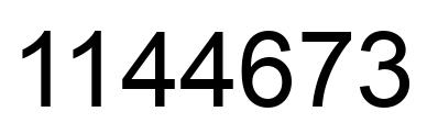 Number 1144673 black image