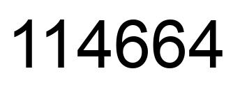 Número 114664 imagen negro