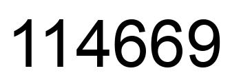 Número 114669 imagen negro