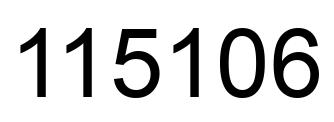Number 115106 black image