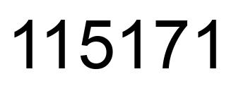 Number 115171 black image