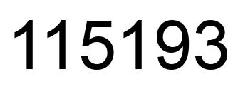 Number 115193 black image