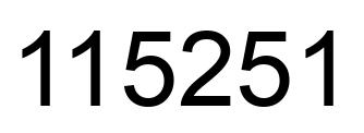 Number 115251 black image