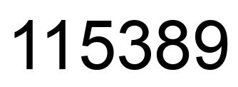 Number 115389 black image