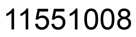 Number 11551008 black image