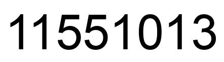 Number 11551013 black image