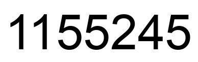Number 1155245 black image