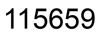 Number 115659 black image