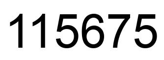 Number 115675 black image