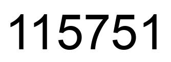 Number 115751 black image