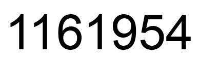 Number 1161954 black image
