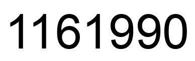 Number 1161990 black image