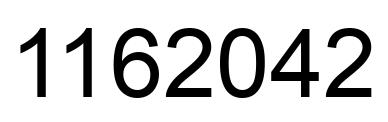 Número 1162042 imagen negro