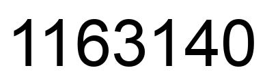 Number 1163140 black image