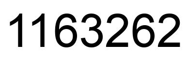 Number 1163262 black image
