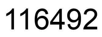 Número 116492 imagen negro