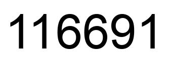 Number 116691 black image