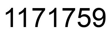 Number 1171759 black image