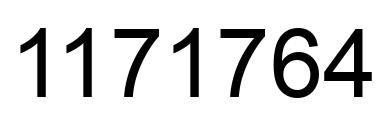 Number 1171764 black image
