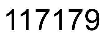 Número 117179 imagen negro