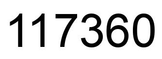 Number 117360 black image