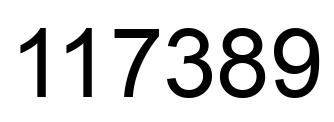 Number 117389 black image