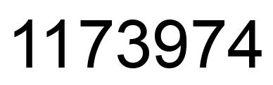 Number 1173974 black image