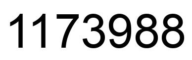 Number 1173988 black image