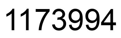 Number 1173994 black image