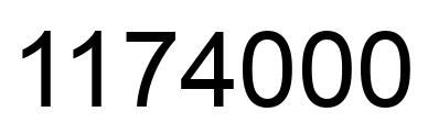 Number 1174000 black image