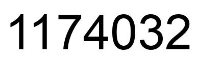 Number 1174032 black image