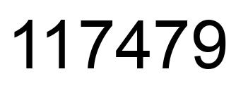 Number 117479 black image