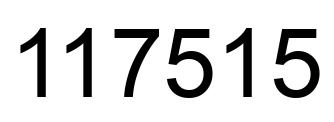 Number 117515 black image