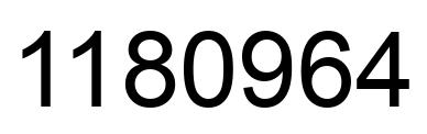 Number 1180964 black image