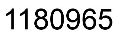 Number 1180965 black image
