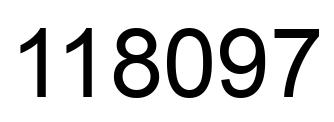 Number 118097 black image