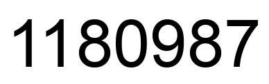 Number 1180987 black image