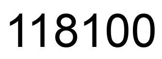 Número 118100 imagen negro