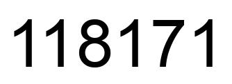 Number 118171 black image