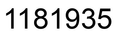 Number 1181935 black image