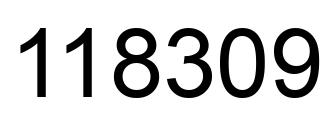 Number 118309 black image