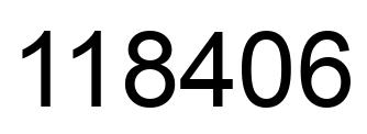 Number 118406 black image