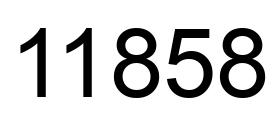 Number 11858 black image