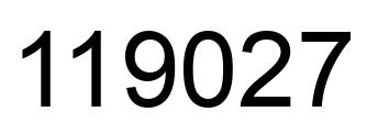 Number 119027 black image