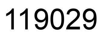 Number 119029 black image