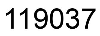 Número 119037 imagen negro