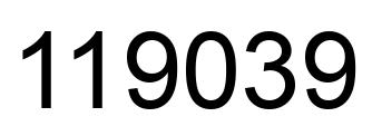 Number 119039 black image