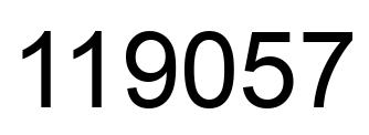 Number 119057 black image