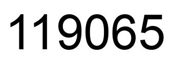 Number 119065 black image